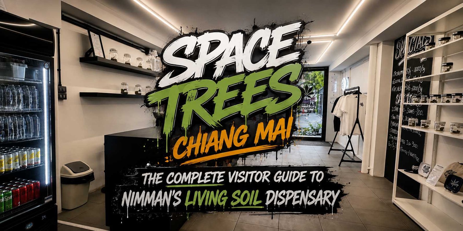Space Trees Chiang Mai dispensary interior — complete visitor guide to Nimman's living soil cannabis dispensary