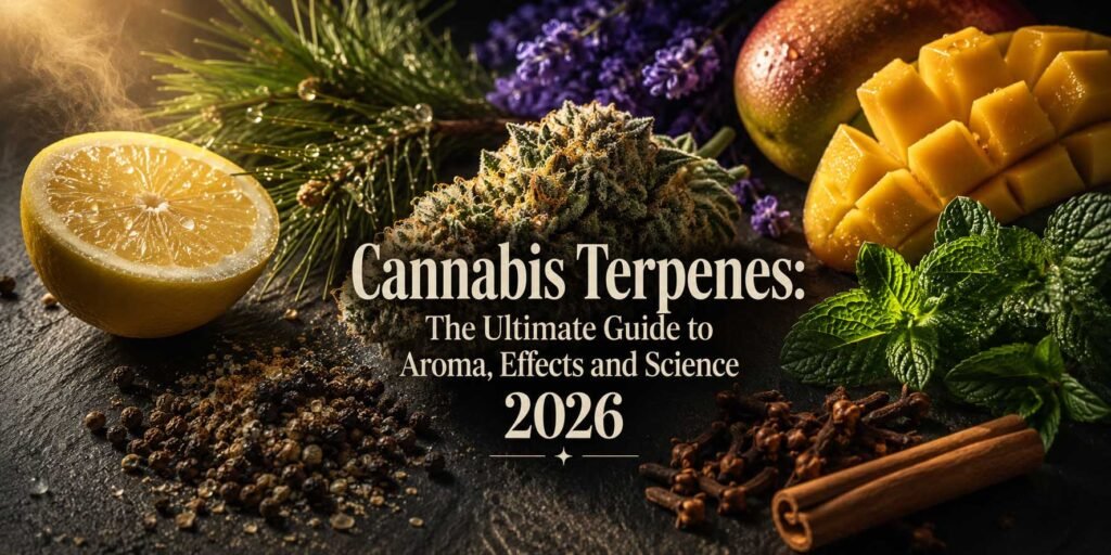 Cannabis terpenes complete guide — aromatic compounds in cannabis flower at Space Trees Chiang Mai