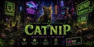 Catnip strain cannabis flower by LIT Farms — Space Trees Chiang Mai living soil